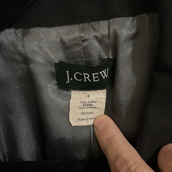 J Crew Black Cotton Jacket / Coat - Size 4 - Great for Fall - Picture 5 of 8